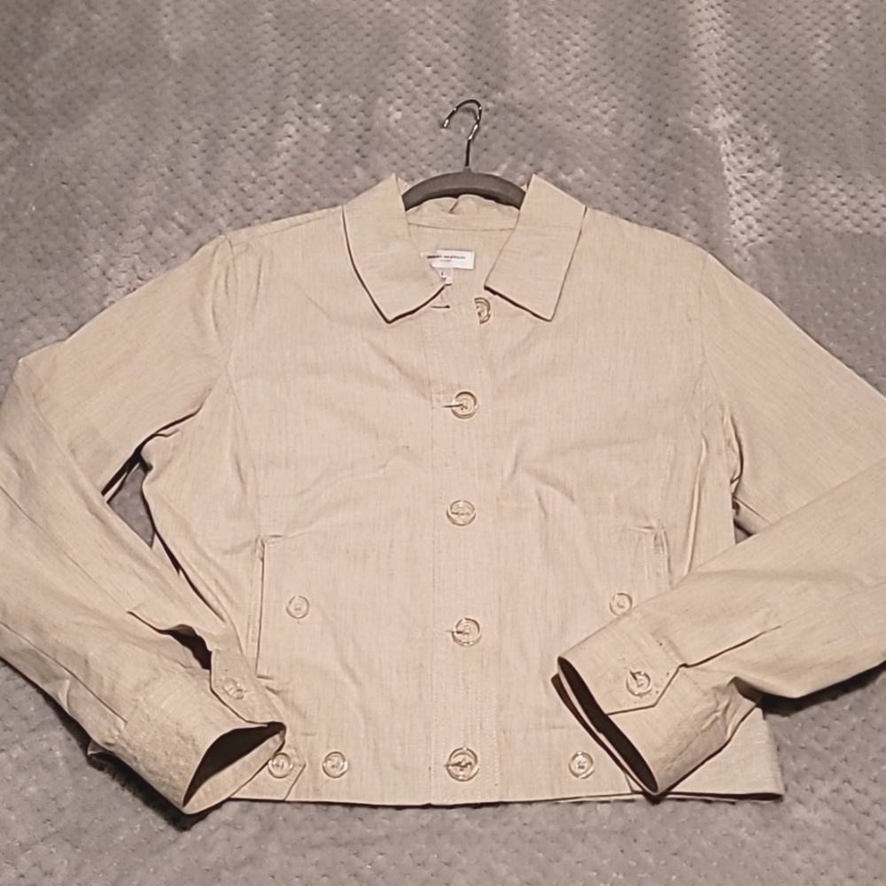 Isaac Mizrahi beige lightweight jacket large